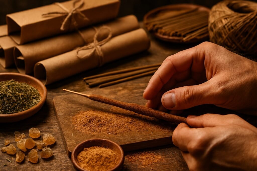From Forest to Flame: The Journey of a Hand-Rolled Incense Stick
