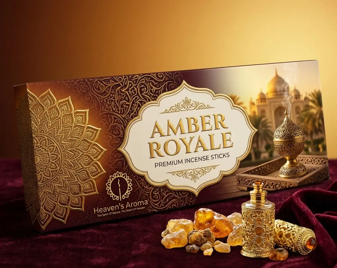Amber Royale Premium Hand-Rolled Incense Sticks fragrance experience