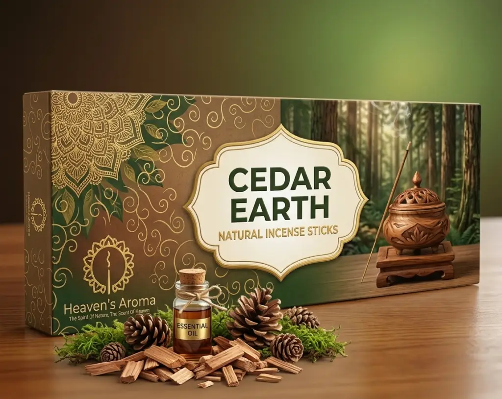 Cedar Earth Premium Hand-Rolled Incense Sticks fragrance experience