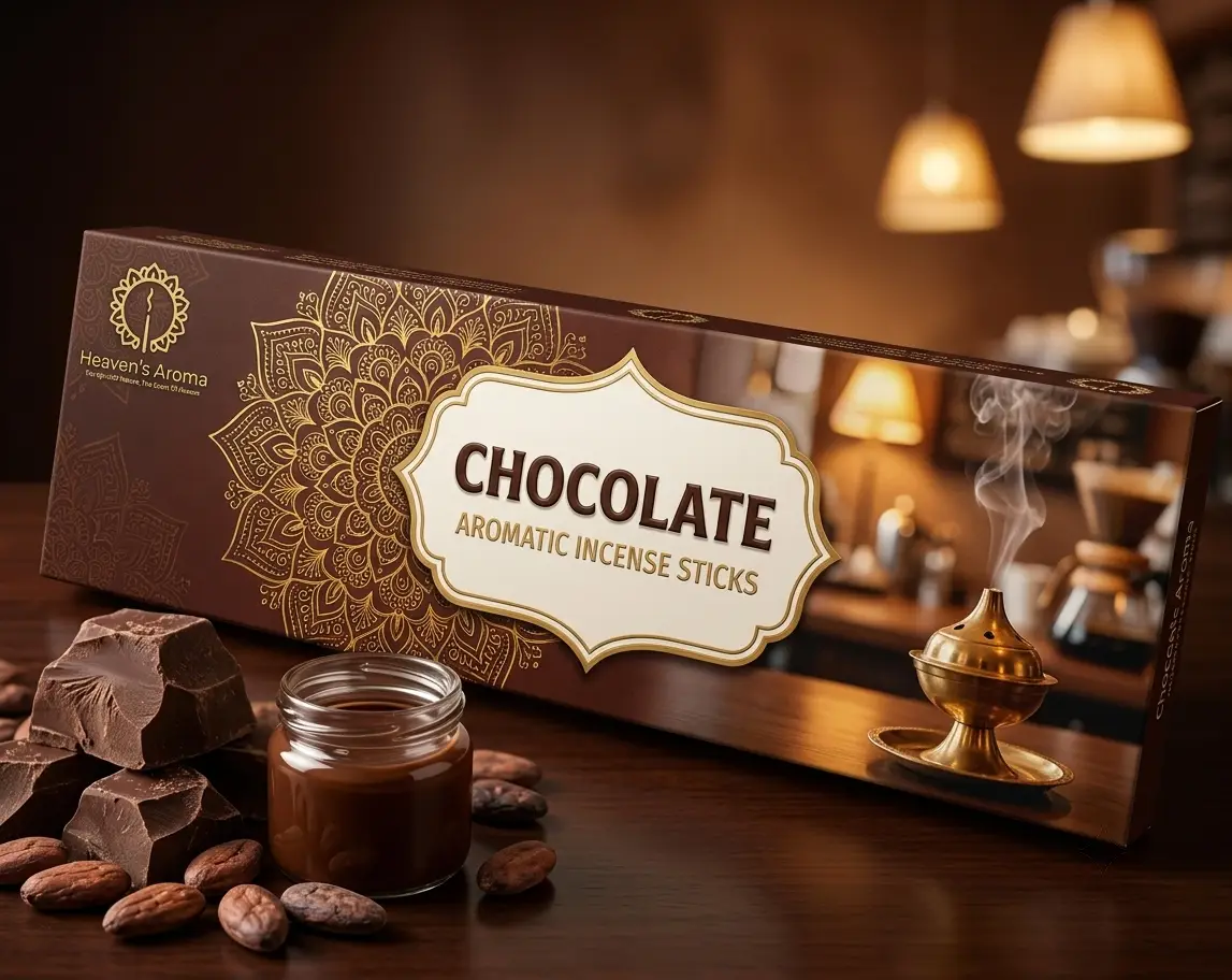 Design a luxurious Chocolate incense box.