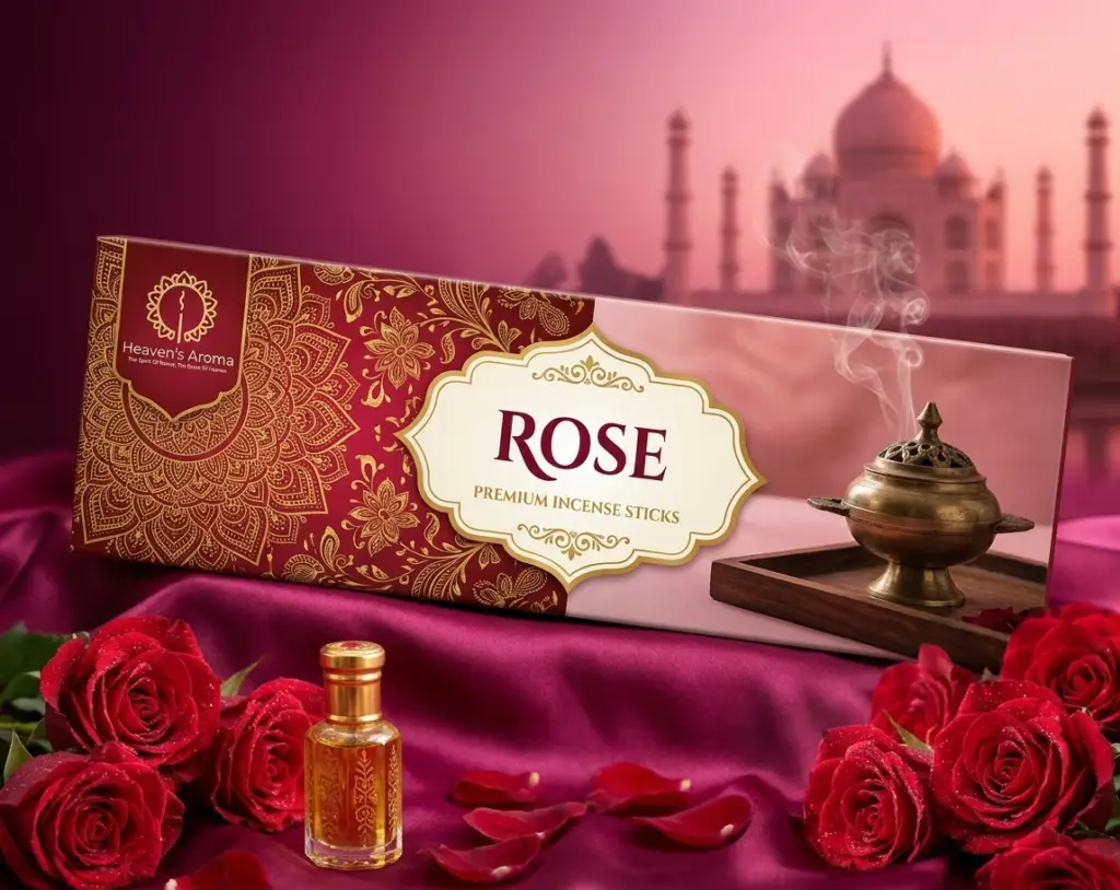 Rose Premium Hand-Rolled Incense Sticks fragrance experience