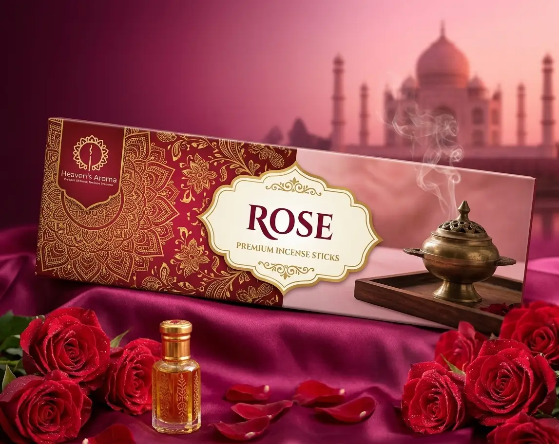 Rose Premium Hand-Rolled Incense Sticks fragrance experience