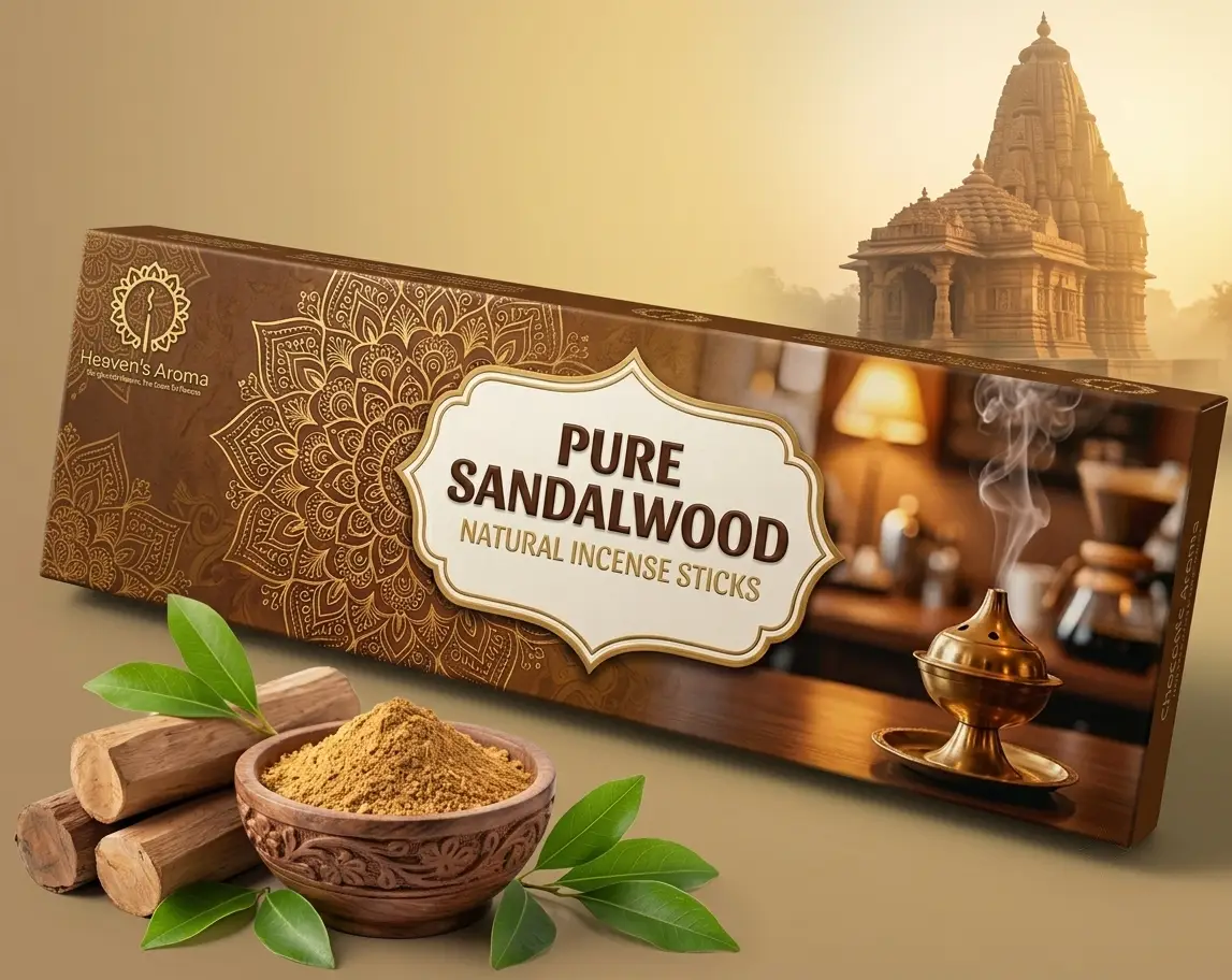 Pure Sandalwood Premium Hand-Rolled Incense Sticks fragrance experience